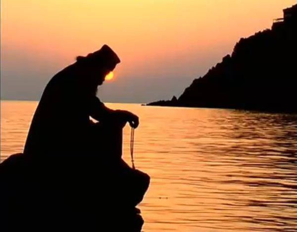 Monk praying