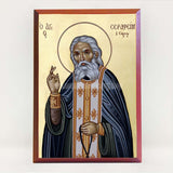 Saint Seraphim of Sarov, byzantine orthodox custom made icon by the sisters of monasterevmc.org / Saint Séraphim de Sarov, icône byzantine orthodoxe fabriquée par les soeurs du monasterevmc.org