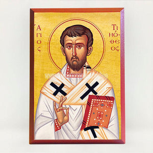 Saint Timothy the Apostle, byzantine custom made icon by the sisters of monasterevmc.org / Saint Timothée, icone byzantine orthodoxe fabriquée au Québec par les soeurs du monasterevmc.org