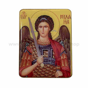 Orthodox pocket size icon of the Archangel Michael sold by the sisters of monasterevmc.org