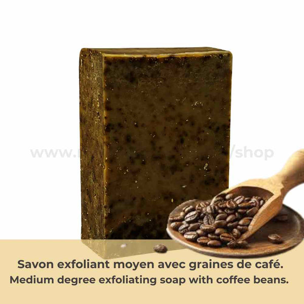 Coffee bean exfoliating soap made by the sisters of monasterevmc.org / Savon exfoliant aux graines de café fabriqué par les soeurs du monasterevmc.org