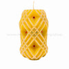 All Natural Beeswax Pillar Christmas Candles made by the sisters of monasterevmc.org using 100% Canadian local beeswax / Bougies de Noël en cire d'abeille fabriquées par les soeurs du monasterevmc.org