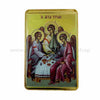 Orthodox pocket size icon of the Holy Trinity sold by the sisters of monasterevmc.org