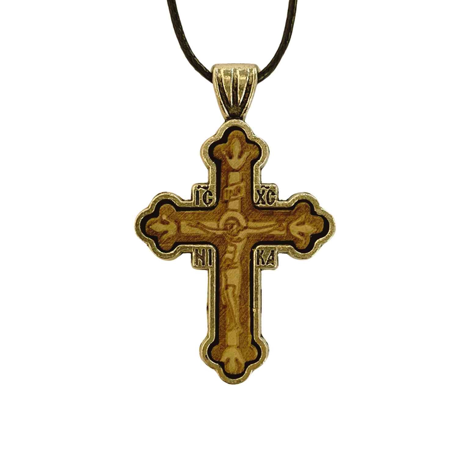 Byzantine Christian orthodox wooden cross sold by the sisters of monasterevmc.org
