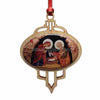 Nativity of Christ byzantine icon in a wooden ball Christmas ornament sold by the sisters of monasterevmc.org / Ornement de Noël, boule décorative en bois avec icône byzantine de la Nativité du Christ, vendue par les soeurs du monasterevmc.org