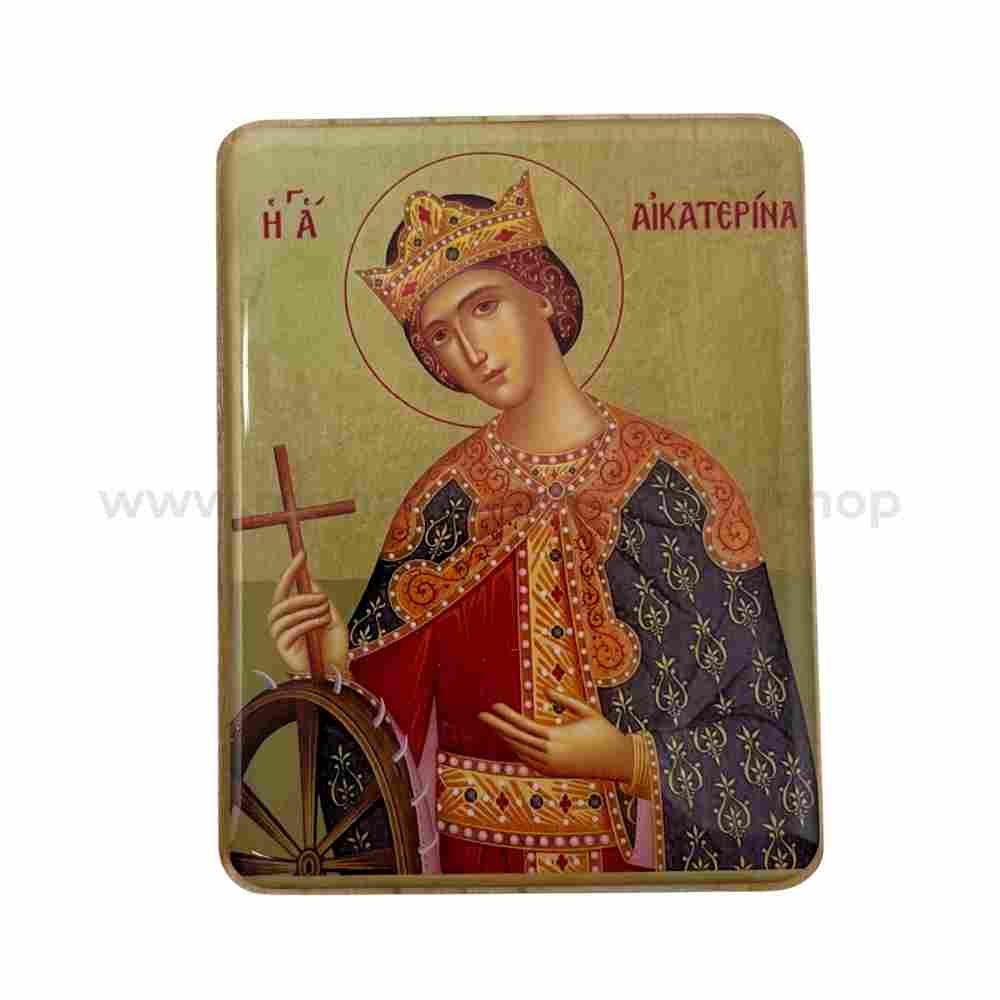 Orthodox pocket size icon of Saint Catherine the Great Martyr sold by the sisters of monasterevmc.org