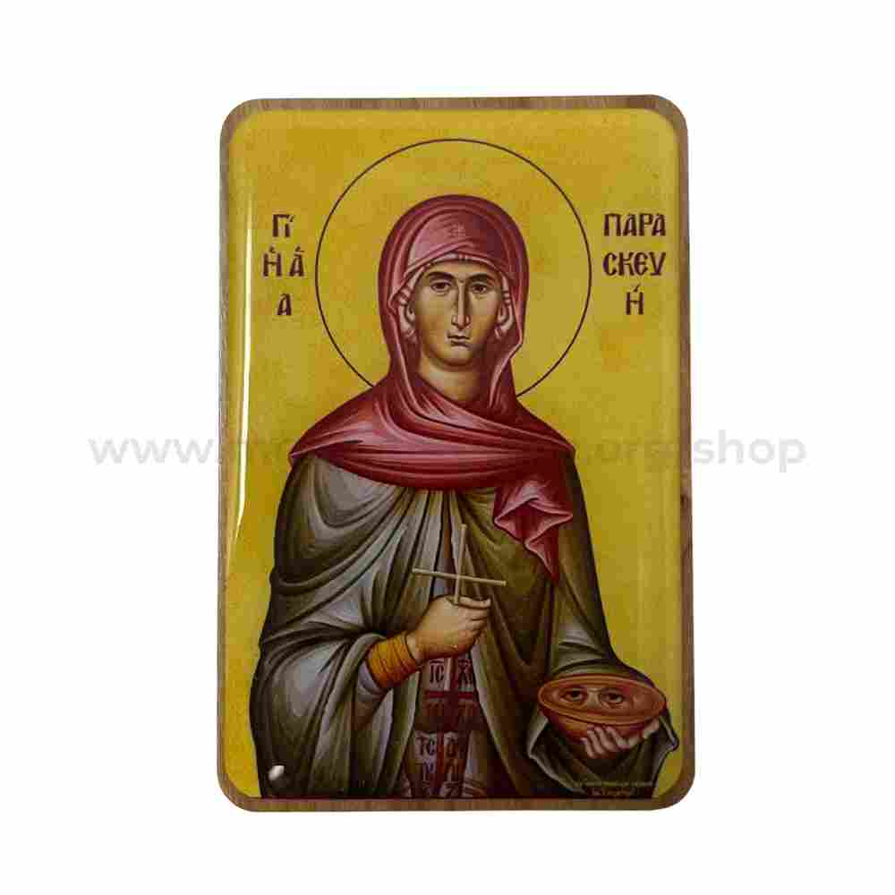 Orthodox pocket size icon of Saint Paraskevi of Rome sold by the sisters of monasterevmc.org