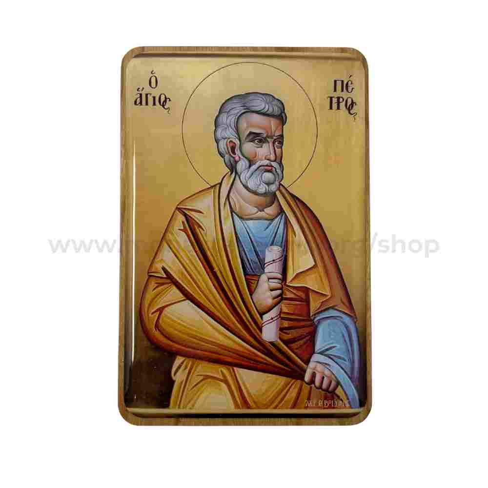 Orthodox pocket size icon of Apostle Peter sold by the sisters of monasterevmc.org