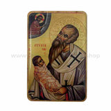 Orthodox pocket size icon of Saint Stylianos the protector of children sold by the sisters of monasterevmc.org