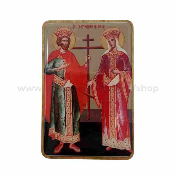 Orthodox pocket size icon of Saints Constantine & Helen Equal-to-the-Apostles sold by the sisters of monasterevmc.org