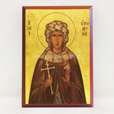 Saint Ypomoni of Constantinople, byzantine custom made icon by the sisters of monasterevmc.org / Sainte Ypomoni de Constantinople, icone byzantine orthodoxe fabriquée au Québec par les soeurs du monasterevmc.org