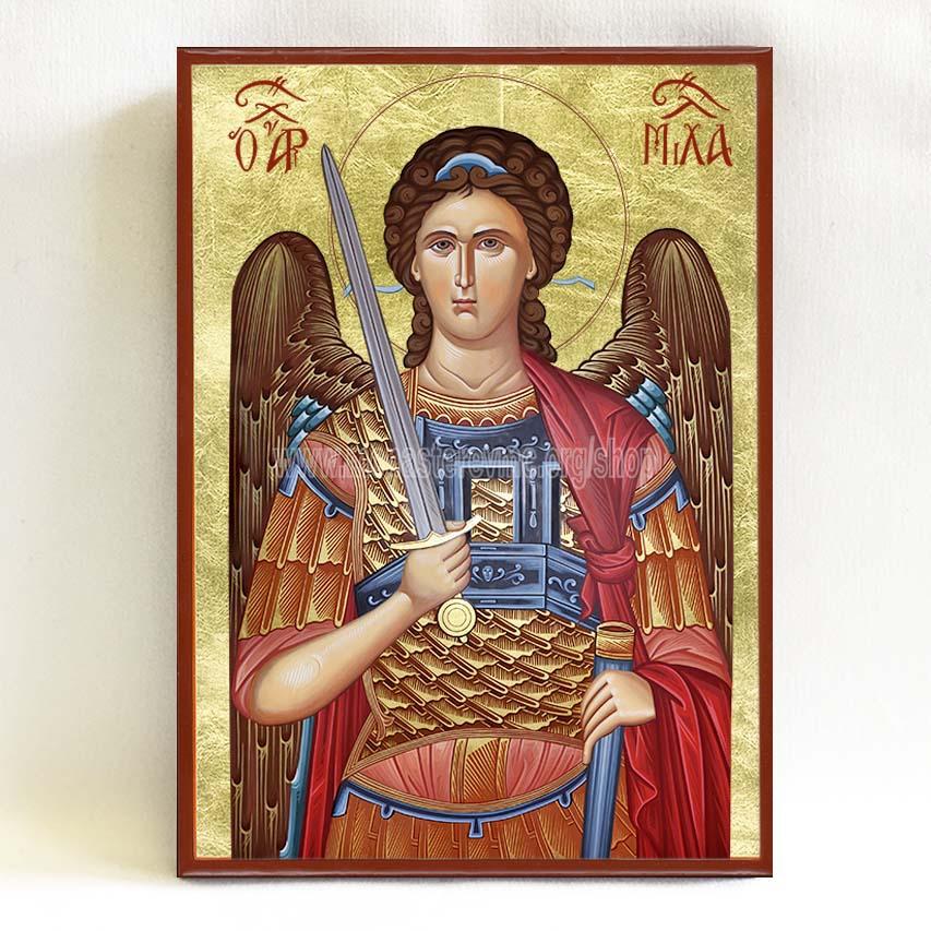 Archangel Michael, copy of Byzantine Orthodox Icon handwritten by the sisters of the monastery made by the sisters of monasterevmc.org / Icône byzantine orthodoxe de l'Archange Michel faite à la main par les soeurs du monasterevmc.org