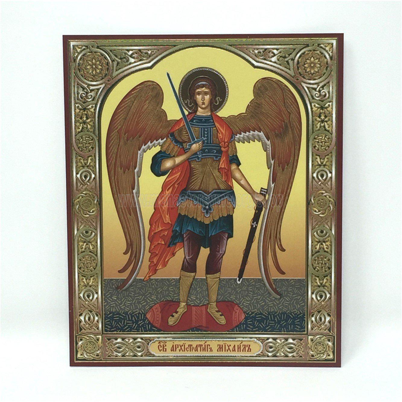 Archangel Michael, Russian Orthodox Icon made by the sisters of monasterevmc.org / Icône russe orthodoxe de l'Archange Michel faite à la main par les soeurs du monasterevmc.org