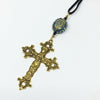 Orthodox Christian cross automobile pendant decorated, assembled and sold in Canada by the sisters of monasterevmc.org / Pendentif pour voiture avec croix chrétienne orthodoxe décorée et assemblée au Québec par les soeurs du monasterevmc.org