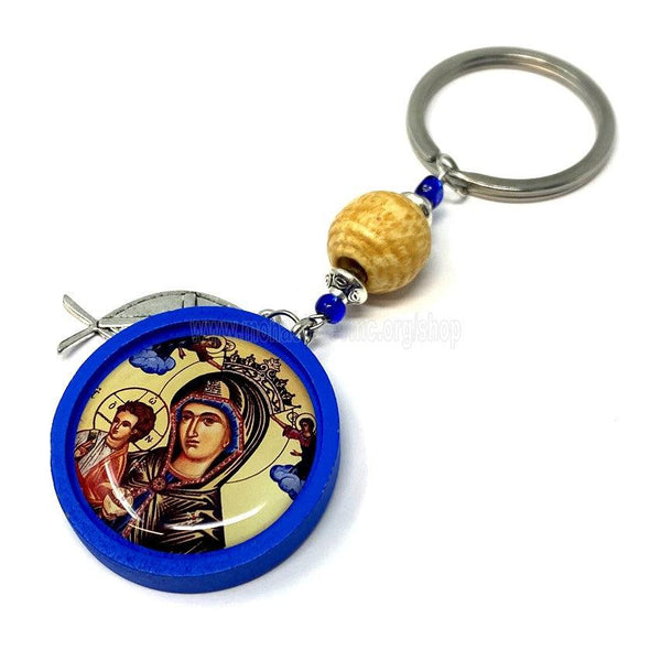 Orthodox keychain with the Mother of God made by the sisters of monasterevmc.org / Porte clé avec une icone de la Mère de Dieu fait par les soeurs du monasterevmc.org