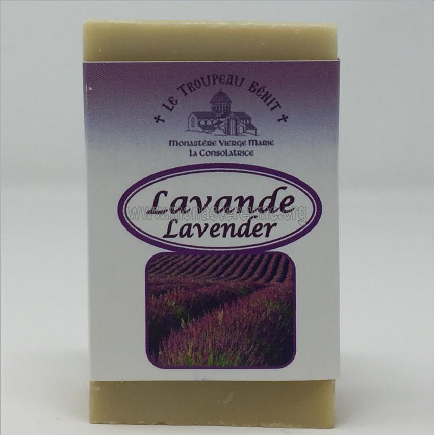 Natural goat milk lavender soap bar handmade in Canada by the sisters of monasterevmc.org/ Savon naturel au lait de chèvre au parfum de lavande fait à la main au Québec par les soeurs du monasterevmc.org