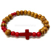 Orthodox wooden cross and beads bracelet sold by the sisters of monasterevmc.org / Bracelet orthodoxe avec perles et croix en bois vendu par les soeurs du monasterevmc.org