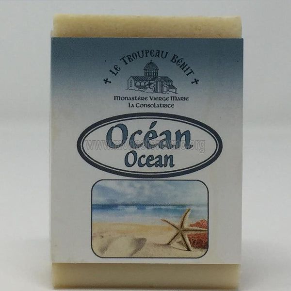 Natural goat milk ocean soap bar handmade in Canada by the sisters of monasterevmc.org/ Savon naturel au lait de chèvre au parfum d'océanfait à la main au Québec par les soeurs du monasterevmc.org