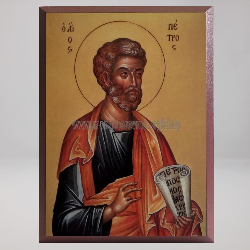 Saint Peter the Apostle, byzantine orthodox custom made icon in Canada by the sisters of monasterevmc.org / Saint Pierre l'apôtre, icône byzantine orthodoxe fabriquée au Québec par les soeurs du monasterevmc.org