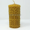 Beeswax rustic style pillar candle handmade in Canada by the sisters of monasterevmc.org/ Pillier rustique en cire d'abeille fabriquée à la main au Québec par les soeurs du monasterevmc.org