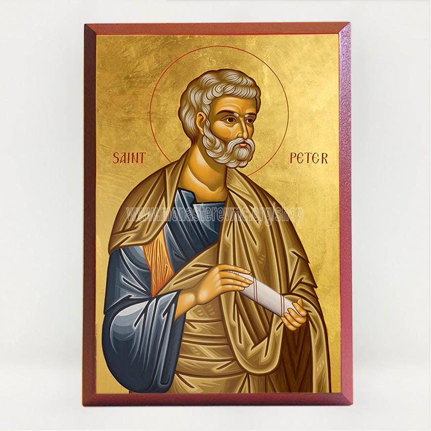 Saint Peter the Apostle, byzantine orthodox custom made icon in Canada by the sisters of monasterevmc.org / Saint Pierre l'apôtre, icône byzantine orthodoxe fabriquée au Québec par les soeurs du monasterevmc.org