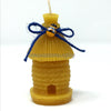 Natural Beeswax "Rope woven skep" candle handmade and decorated in Canada by the sisters of monasterevmc.org/ Chandelle "La Ruche" en cire d'abeille naturelle fabriquée et décorée à la main au Québec par les soeurs du monasterevmc.org