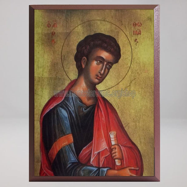 Saint Thomas the Apostle, byzantine orthodox custom made icon in Canada by the sisters of monasterevmc.org / Saint Thomas l'apôtre, icône byzantine orthodoxe fabriquée au Québec par les soeurs du monasterevmc.org