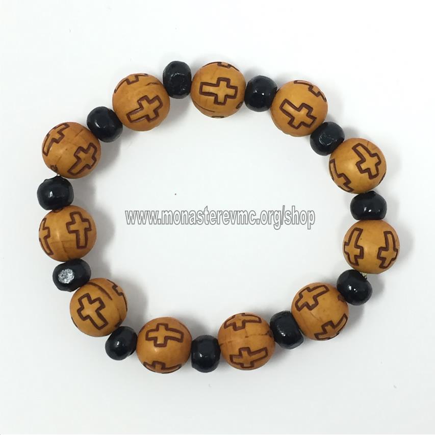 Orthodox wooden bracelet sold by the sisters of monasterevmc.org / Bracelet orthodoxe  en bois vendu par les soeurs du monasterevmc.org